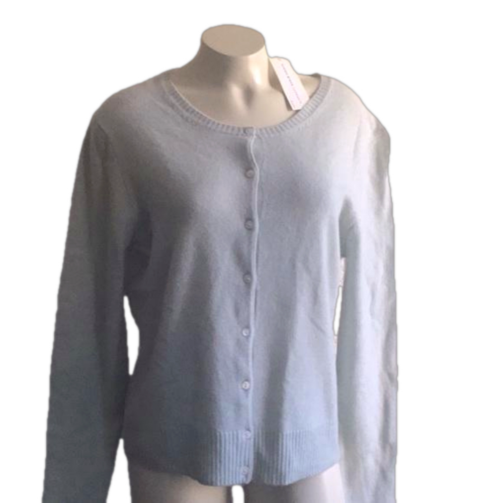 EVELYN GRACE 100% 2ply cashmere cardigan XL NWT